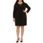 Spense Long Sleeve Sheath Dress - Plus