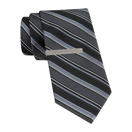 Van Heusen Textured Stripe Slim Tie
