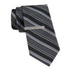 Van Heusen Textured Stripe Slim Tie
