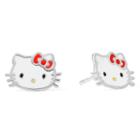 Hello Kitty Sterling Silver Bow Head Stud Earrings