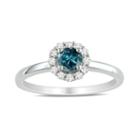 1/2 Ct. T.w. Blue Diamond Ring