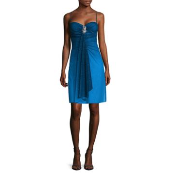 Reigns On Spaghetti Strap Ombr Glitter Party Dress - Juniors