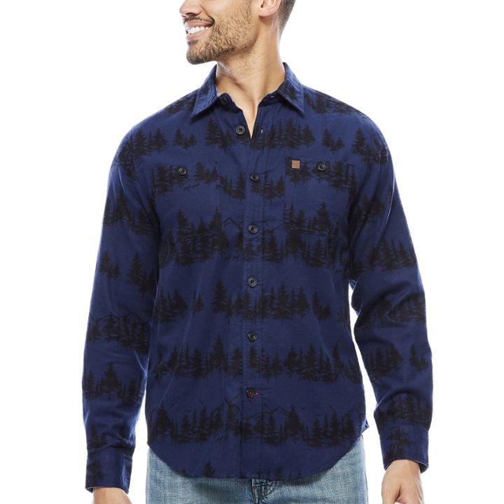 Coleman Long Sleeve Pattern Button-front Shirt