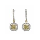 1 1/3 Ct. T.w. Yellow Diamond 18k Gold Drop Earrings