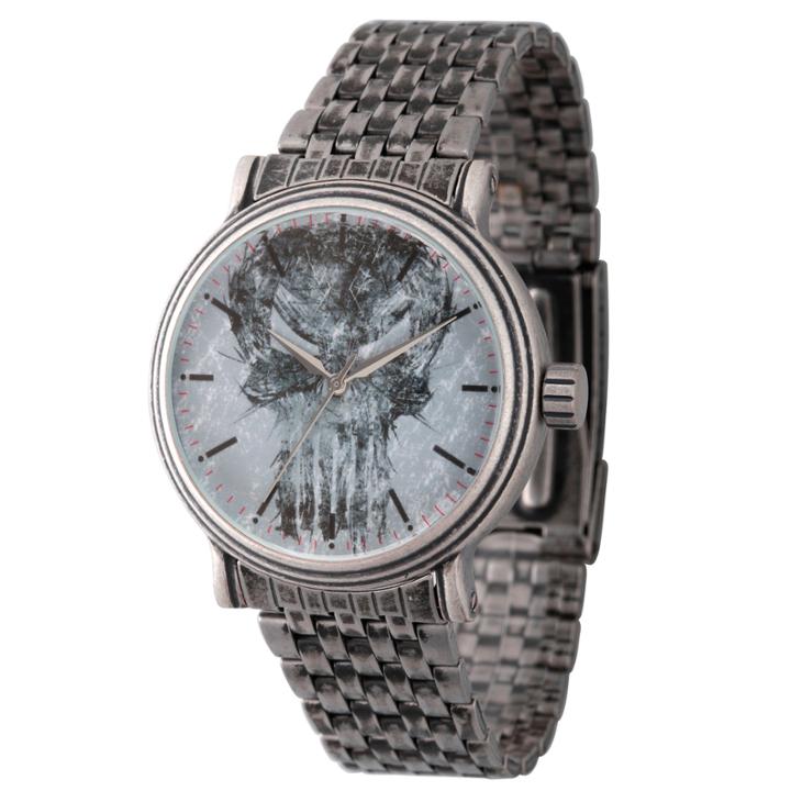 Marvel Mens Silver Tone Strap Watch-wma000198