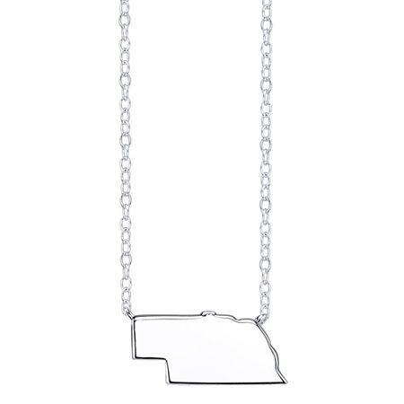 Footnotes Sterling Silver Nebraska State Necklace