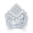 5 Ct. T.w. Diamond 14k White Gold Multi-top Engagement Ring