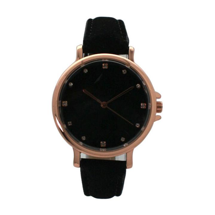 Olivia Pratt Womens Black Strap Watch-d60034black