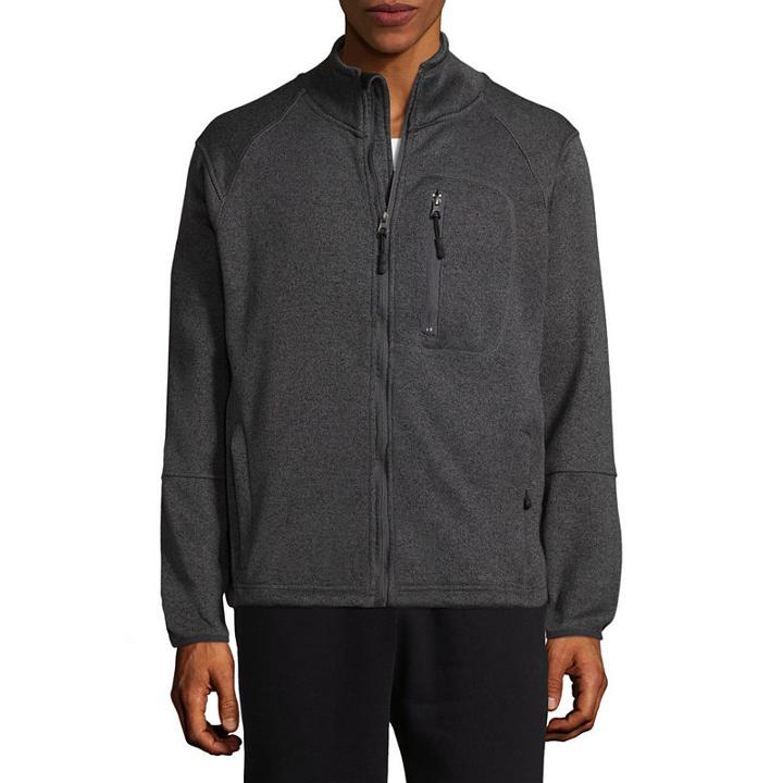 Vintage Leather Lightweight Fleece Jacket
