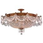 Winchester Collection 12 Light Clear Crystal Semi Flush Mount Ceiling Light