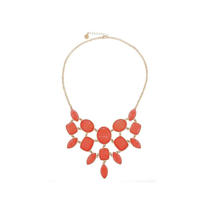 Monet Jewelry Orange Statement Necklace