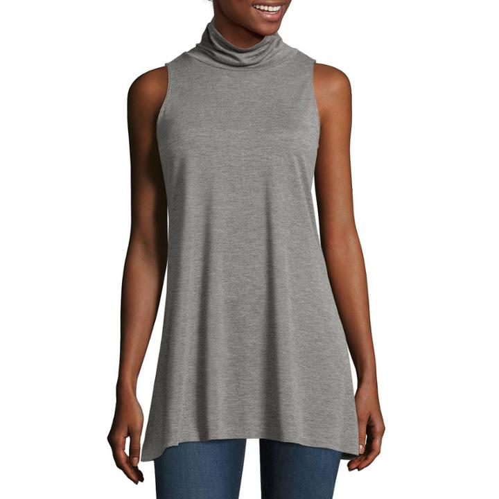 Stylus&trade; Sleeveless Turtleneck Tunic