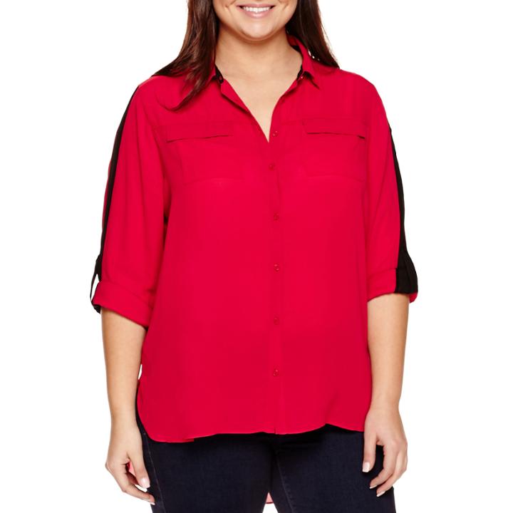 A.n.a Long-sleeve Shirt - Plus