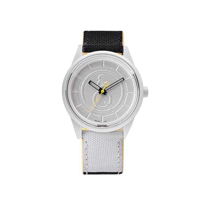 Q & Q Smilesolar White/black Sport Strap Watch