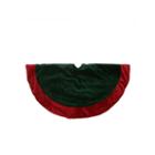 26 Traditional Green & Red Velveteen Christmas Tree Skirt