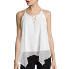 By & By Spaghetti Strap Lace Up Hanky Camisole