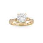 Diamonart Womens 2 Ct. T.w. Round White Cubic Zirconia 10k Gold Engagement Ring