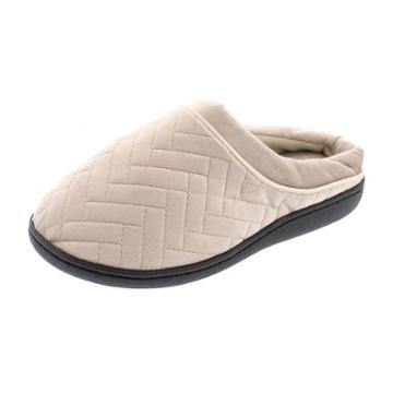 Gold Toe Chevron Velour Clog Slippers