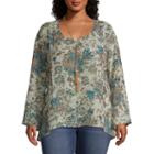 Unity World Wear High Low Flare Sleeve Tunic - Plus