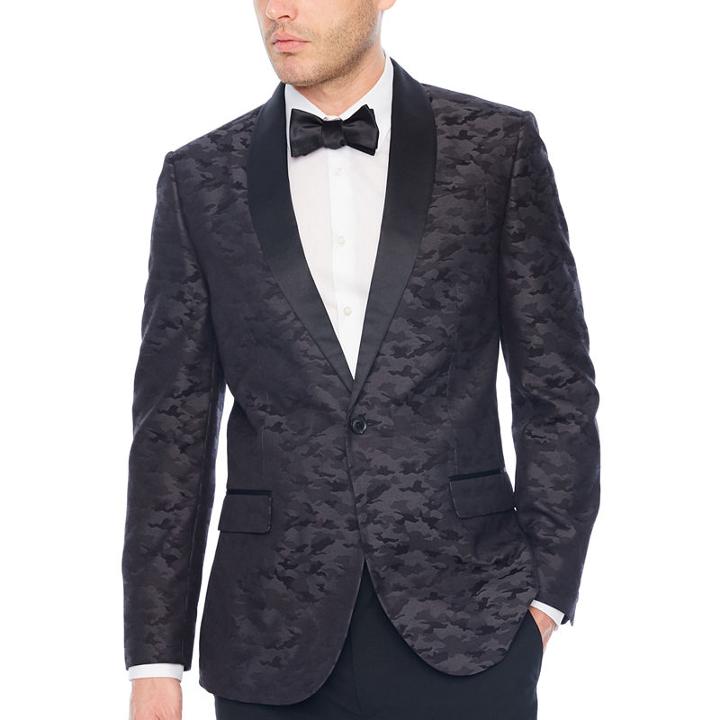 Jf J.ferrar Camouflage Slim Fit Tuxedo Jacket