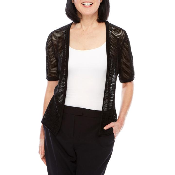 Perceptions Short Sleeve Fishnet Shrug