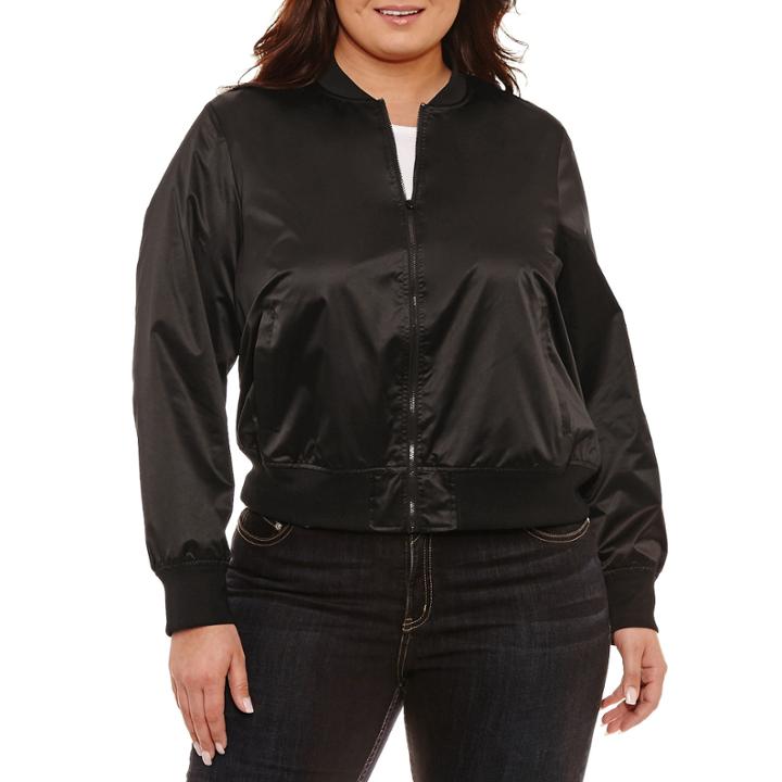 City Streets Bomber Jacket-plus