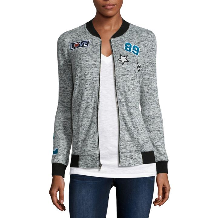 Miss Chevious Patch Bomber Jacket - Juniors