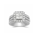 Womens 2 Ct. T.w. Genuine Multi-shape White Diamond 10k Gold Engagement Ring