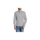 Tr Premium White And Black Circle Contrast Slim Fit Dress Shirts