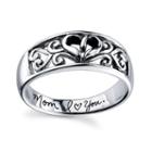 Footnotes Sterling Silver Inscription Ring