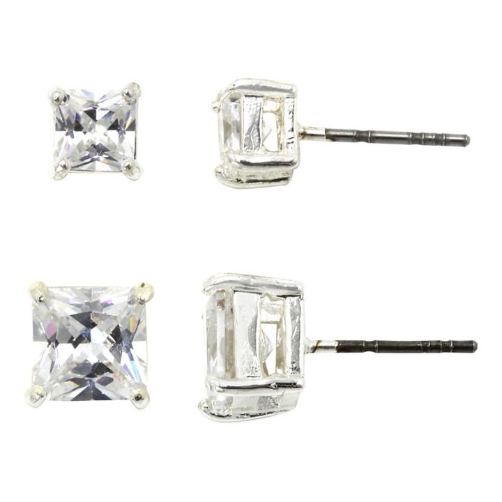 Sparkle Allure&trade; Square-cut Cubic Zirconia 2-pc. Stud Earring