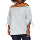A.n.a 3/4 Sleeve Tencel Blouse-plus