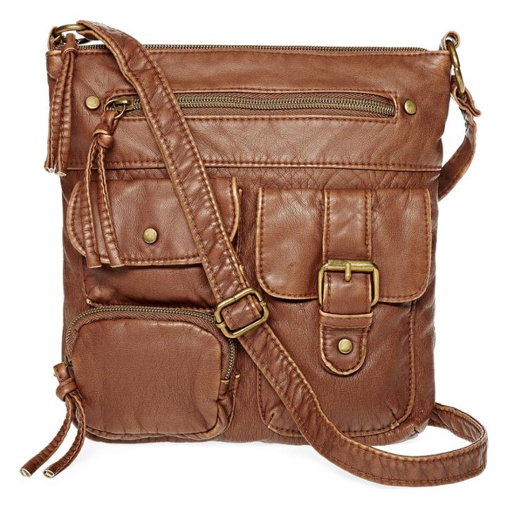 T-shirt & Jeans&trade; Triple Pocket Crossbody Bag