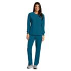 Barco One Womens Snap Front Scrub Jacket - Plus