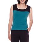 Sag Harbor Modern Geo Sleeveless Sweater Shell