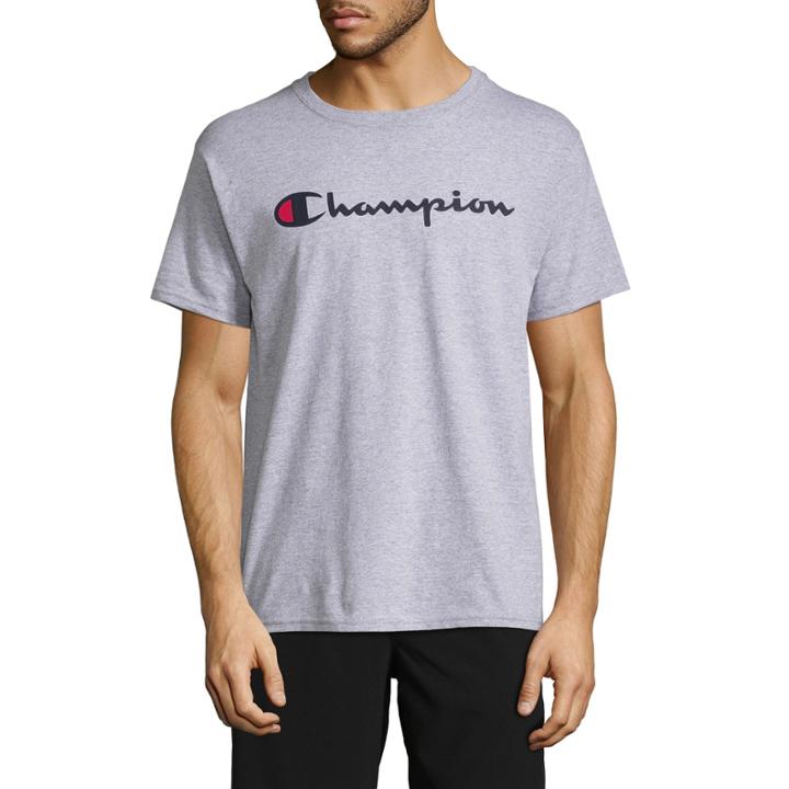 Champion Graphic Jersey Short Sleeve Crew Neck T-shirt-athletic