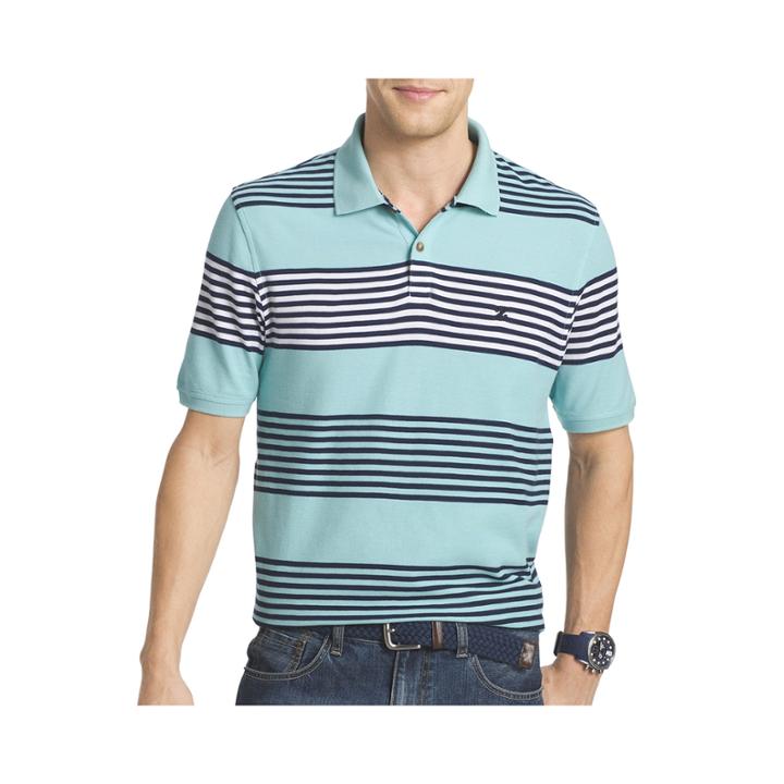 Izod Short-sleeve Heritage Stripe Piqu Polo Shirt