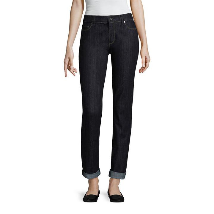 Liz Claiborne Boyfriend Skinny Fit Rollcuff Jean - Tall