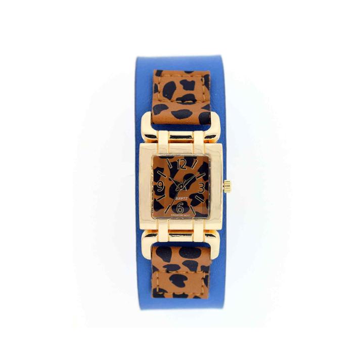 Mixit&trade; Womens Animal Print Square Dial Watch