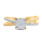 Womens 1/4 Ct. T.w. Round White Diamond 14k Gold Engagement Ring
