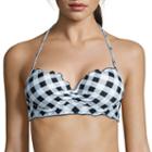 Arizona Gingham It Up Midkini Swim Top - Juniors