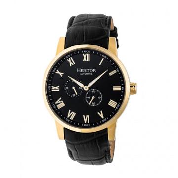 Heritor Unisex Black Strap Watch-herhr6405