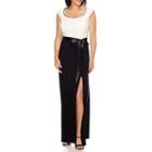 R & M Richards Cap-sleeve Lace Gown