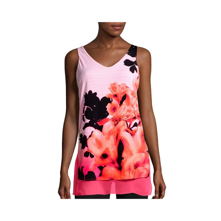 Worthington Sleeveless Side Slit Tunic - Tall