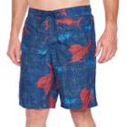 St. John's Bay Swordfish Print Pattern Swim Shorts