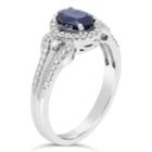 Womens 1/4 Ct. T.w. Genuine Blue Sapphire 10k Gold Cocktail Ring