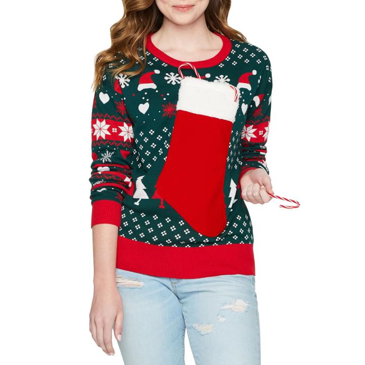 Christmas Stocking Sweater- Juniors