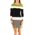 Jessica Howard Long-sleeve Striped Sweater Dress