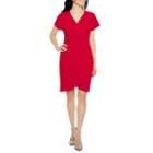 London Style Short Sleeve Wrap Dress