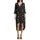Trixxi 3/4 Sleeve Floral A-line Dress-juniors